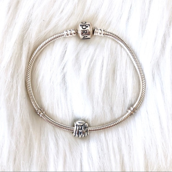 Pandora Jewelry - Pandora Silver Charm Bracelet Seashell Charm 7”